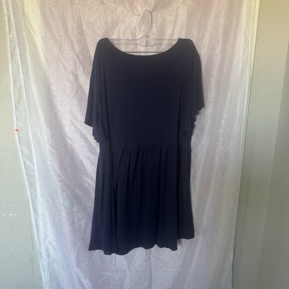 Torrid Size 2 Knit Blue Boho Dress With White Embroidery Midi - Picture 4 of 8